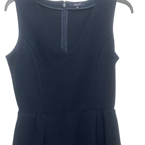 Madewell Medium Navy Zip Back Sleeveless Dress Style 08794 - Picture 5 of 6